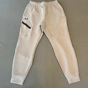 Under Armour Unstoppable Fleece Grid Jogger - Tetra Gray/Black- Men's Size M